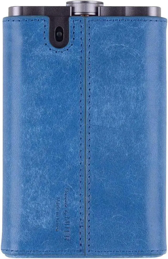 Alt view image 3 of 5 - Miter Case for iFi Audio xDSD Gryphon Pro / Gryphon dac , Handmade Italy Pueblo Leather Case Cover for GryphonPro (Blue)
