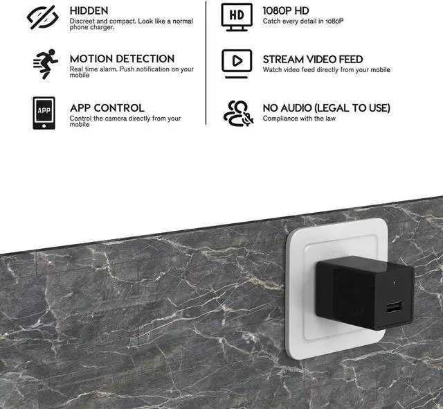 Alt view image 2 of 5 - SPYLEAGUE Newer 2022 Release Spy Camera Hidden Camera USB Charger [Expanded Pack] WiFi Recording Device Home Security Full HD 1080 Mini Spy Camera Surveillance USB Smart Charger Tiny Spy Tool