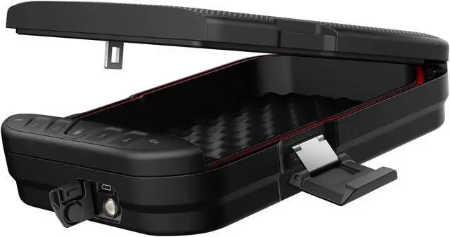 Alt view image 3 of 5 - VAULTEK LifePod Secure Waterproof Travel Case Rugged Electronic Lock Box Travel Organizer Portable Handgun Case with Backlit Keypad (Covert Black X)