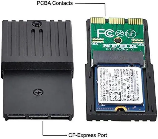 Alt view image 3 of 5 - NFHK CF-Express Type-B to M.2 NVMe 2230 M-Key Adapter CFE for Xbox Series X&S CH SN530 SSD PCIe4.0 Expansion Memory Card