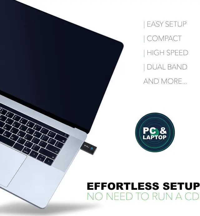 Alt view image 5 of 5 - WiFi Nation® WiFi Dongle 1300Mbps WiFi Adapter 2.4G/5G Dual Band Mini USB 3.0 802.11ac Wireless Network Adapter for PC Desktop Laptop Windows MacOS & Most of Linux Distros