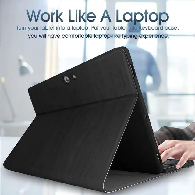 Alt view image 4 of 5 - Wineecy Backlit Keyboard Case for Microsoft Surface Go 4 2023 /Go 3 2021 /Go 2 2020 /Surface Go 2018 Tablet,7 Colors Backlight Magnetic Detachable Wireless Keyboard with Premium PU Cover Case