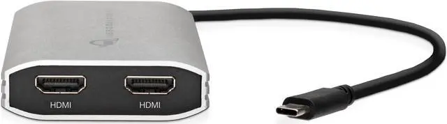 Alt view image 2 of 5 - OWC USB-C to Dual HDMI 4K Display Adapter with DISPLAYLINK for Apple M1 Mac or Any Mac or PC with USB-C or Thunderbolt