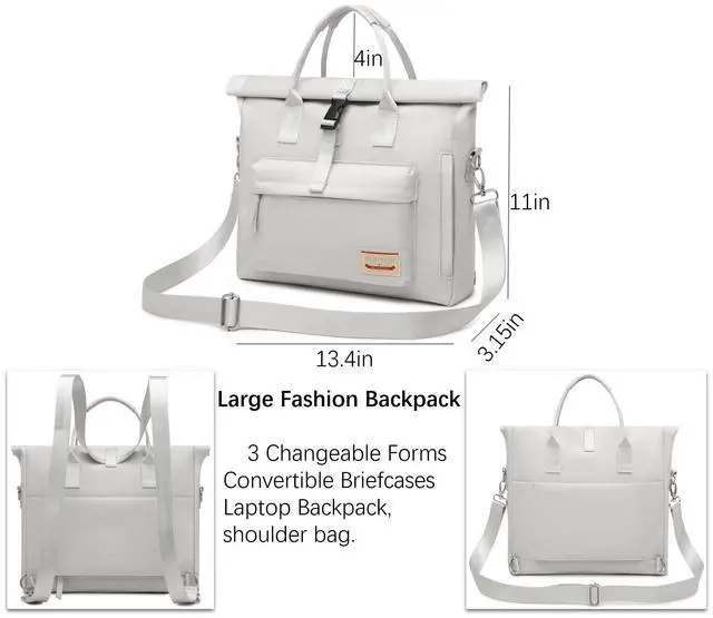 Alt view image 4 of 5 - Wxnow Backpack Purse for Men/Women,Stylish College Daypack Casual Handbag Multi-Functional Travel Rucksack for 15.6 Inch Laptop, Black