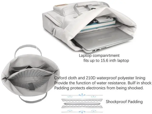 Alt view image 5 of 5 - Wxnow Backpack Purse for Men/Women,Stylish College Daypack Casual Handbag Multi-Functional Travel Rucksack for 15.6 Inch Laptop, Black