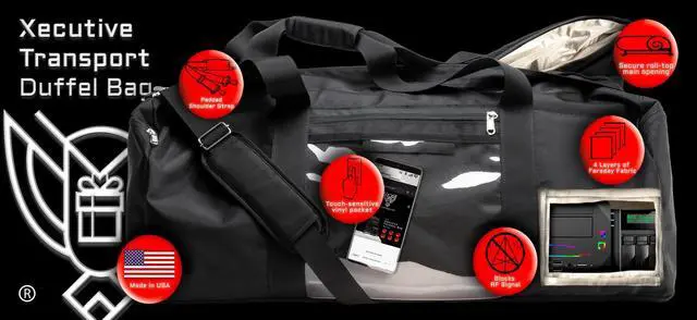 Alt view image 2 of 5 - Xtreme Sight Line ~ Xecutive Transport Faraday Duffel Bag for Military Use ~ MOLLE System ~ Computer Towers and Other Large Electronics ~ Data Security for Executive Travel~ Tracking/Hacking Defense