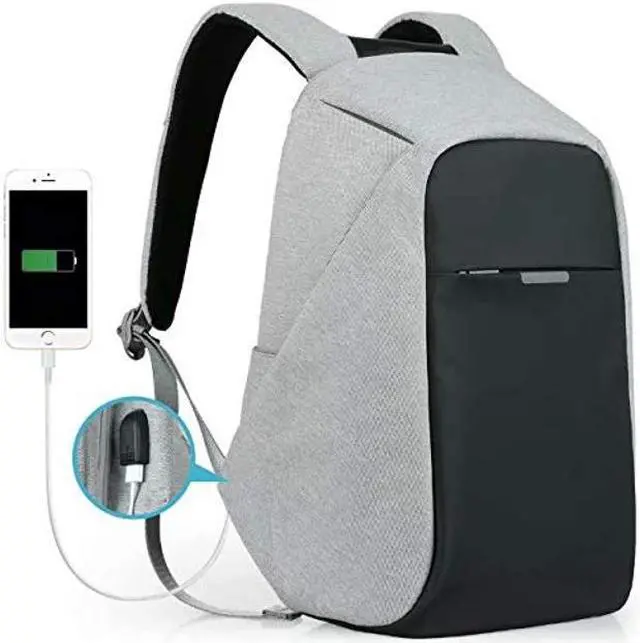 Alt view image 4 of 5 - oscaurt Anti Theft Backpack 15.6 Inch Laptop Travel Backpack with Hidden Zipper and USB Charging Port Waterproof Business Computer Bag for Men & Women