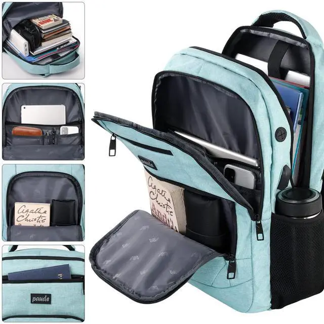 Alt view image 5 of 5 - Paude School Backpack,15.6 Inch Laptop Backpack Women Bookbag Rucksack for Teen Girls,School Bags for Teens