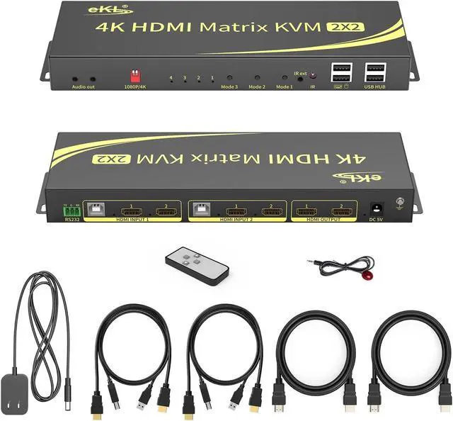 Dual Monitor HDMI KVM Switch 2X2 USB2.0 HDMI KVM Switch 2 In 2 Out 4K 60hz Hdmi 20 Switch Kvm Pc Usb Hdmi I4862268400