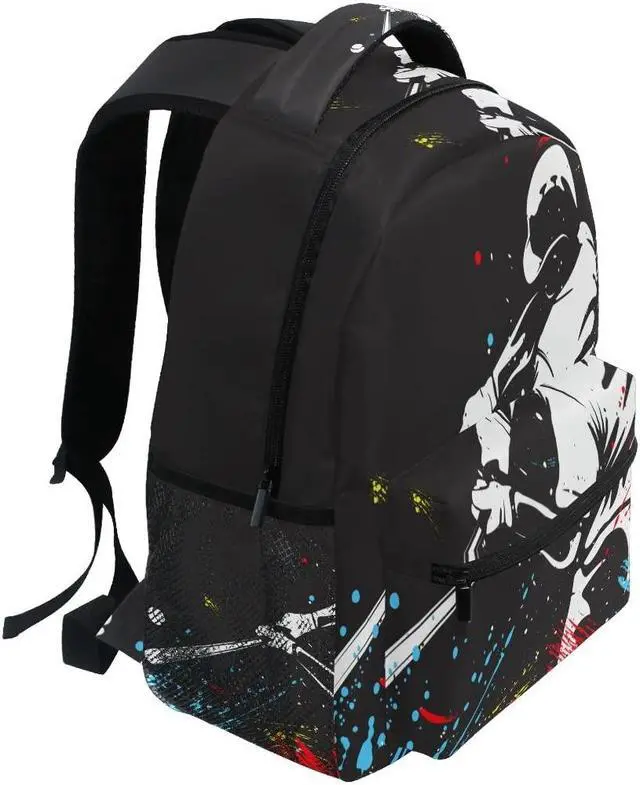 Alt view image 2 of 5 - xigua Baseball School Backpack Bookbags for Students Girls Boys Women Men,Laptop Shoulder Bag Daypack for Travel Hiking Camping Sports,16 Inch