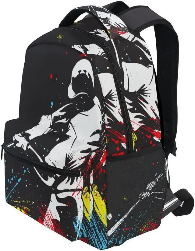 Alt view image 3 of 5 - xigua Baseball School Backpack Bookbags for Students Girls Boys Women Men,Laptop Shoulder Bag Daypack for Travel Hiking Camping Sports,16 Inch
