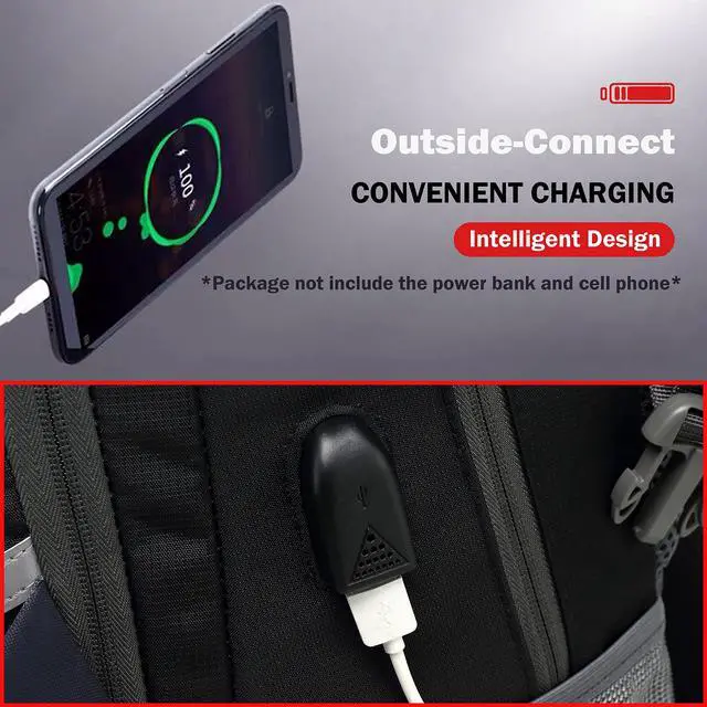 Alt view image 4 of 5 - ProEtrade Backpack Bookbag for College Laptop Travel, Fit Laptop Up to 15.6 inch Multi Compartment with USB Charging Port Anti theft, Gift for Men Women (Black)