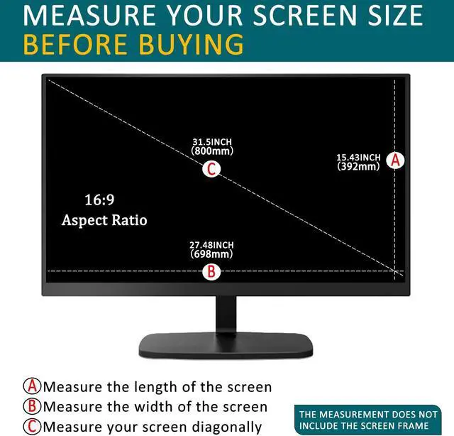 Alt view image 2 of 5 - 32 Inch Anti Blue Light TV Screen Protector (27.36 x 15.35 inch), Anti Blue Light Glare Filter Blocking UV & Blue Light Relieve Eye Strain Help Sleep Better, Fits LCD, LED, 4K OLED/QLED HDTV Display