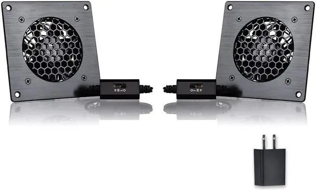Main image of SCCCF USB cabinet 80MM fan Quiet Cooling Fan System 4" with Speed Control, for Home Theater AV Cabinets (2PACK)