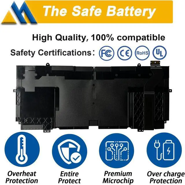 Alt view image 3 of 5 - Mobik 52TWH Laptop Battery Compatible with Dell XPS 13 7390 2-in-1 Series Notebook P103G P103G001 P103G002 MM6M8 0MM6M8 XX3T7 0XX3T7 7.6V 6375mAh 4Cell