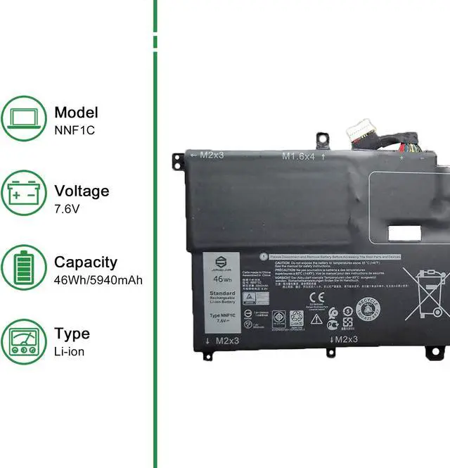 Alt view image 2 of 5 - JIAZIJIA NNF1C Battery Replacement for XPS 9365 2-in-1 Series Notebook HMPFH 0HMPFH