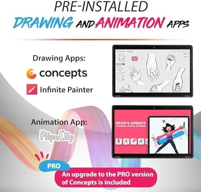 Alt view image 3 of 5 - PicassoTab XL Drawing Tablet * No Computer Needed * 11.6" Screen * Drawing Apps * Tutorials * 4 Bonus Items * Stylus Pen * Portable * Standalone * Best Gift for Beginner Digital Graphic Artist * PCXL
