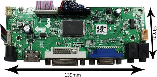 Alt view image 4 of 5 - VSDISPLAY for 17 inch 4:3 1280X960 DV170YGZ-N10 DV170YGM-N10 DVI VGA Audio LCD Controller Board and 12V DC 2A Power Adapter Supply US Plug with 5.5x2.1 mm / 3.5x1.35 mm Port