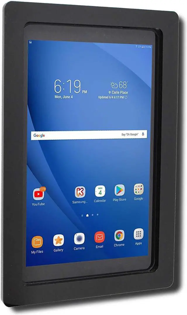 Alt view image 2 of 5 - TABcare Security Anti-Theft Acrylic VESA Case for Lenovo TAB M8 Gen 1/2/3 FHD with Wall Mount Kit & 90-Degree Micro USB Charge Cable (TAB M8 Gen 1/2, Black)