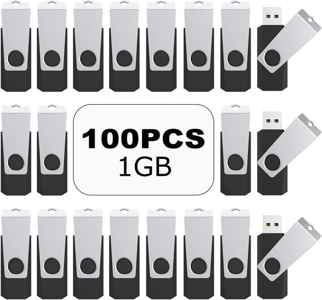 Main image of TOPESEL USB Storage Flash Drive,100PCS 1GB USB 2.0 Flash Drive Bulk Pack, USB Flash Drives Thumb Drives USB Stick Flash Memory Stick (1G, 100 Pack, Black)