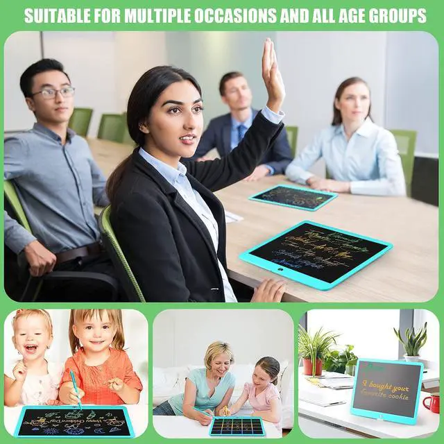 Alt view image 2 of 5 - TEKFUN Gift Ideas for Everyone, 15inch LCD Writing Tablet Drawing Board, Teen Girl Boy Gifts Age 10 and Up, Home and Office Message Board Erasable Writing Tablet for Business Meeting