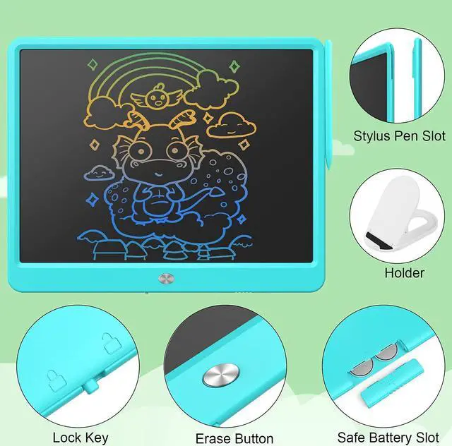 Alt view image 3 of 5 - TEKFUN Gift Ideas for Everyone, 15inch LCD Writing Tablet Drawing Board, Teen Girl Boy Gifts Age 10 and Up, Home and Office Message Board Erasable Writing Tablet for Business Meeting