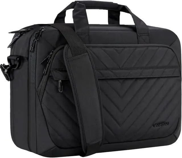 Main image of VANKEAN Laptop Briefcase for Women Men Fashion, TSA Friendly Expandable 17 Inch Laptop Bag, Waterproof Computer Bag with RFID Pocket, Work Bag for Women Messenger Bags, Business/Travel/College, Black