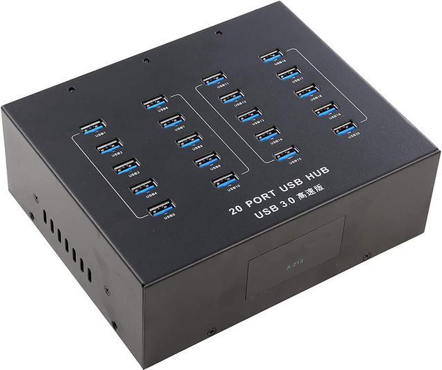 Alt view image 2 of 5 - UHPPOTE A-213 Industrial Grade USB 3.0 Hub 20 Port High Speed Data Transfer