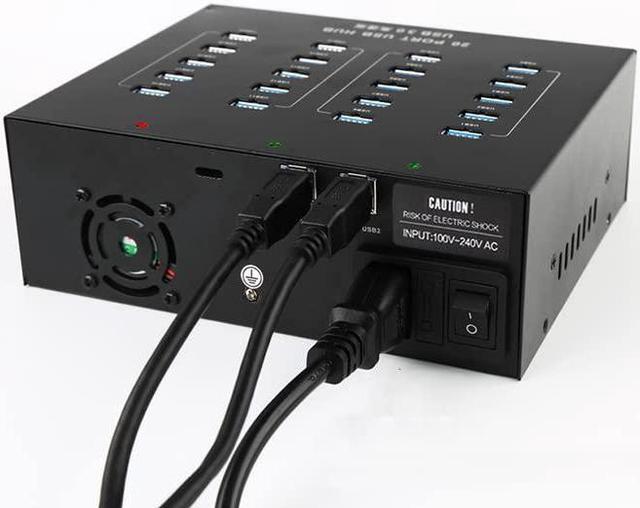 Alt view image 4 of 5 - UHPPOTE A-213 Industrial Grade USB 3.0 Hub 20 Port High Speed Data Transfer