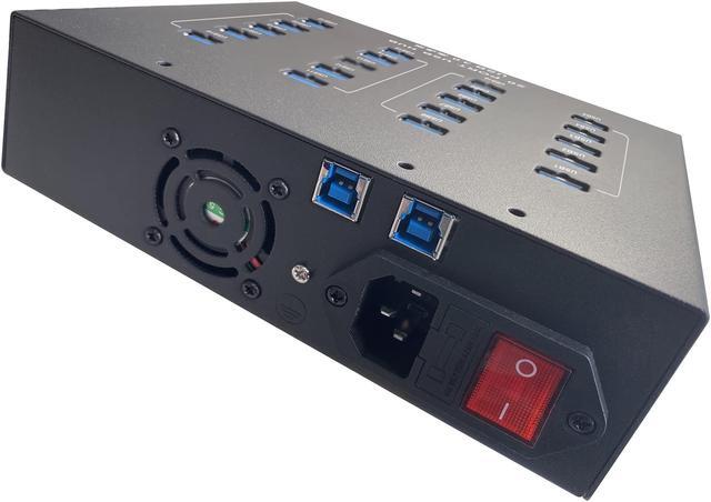 Alt view image 3 of 5 - UHPPOTE A-213 Industrial Grade USB 3.0 Hub 20 Port High Speed Data Transfer