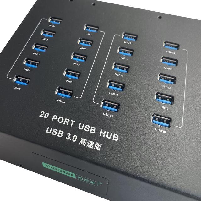 Alt view image 5 of 5 - UHPPOTE A-213 Industrial Grade USB 3.0 Hub 20 Port High Speed Data Transfer
