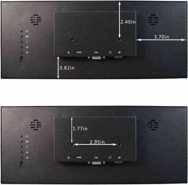 Alt view image 3 of 5 - VSDISPLAY 12.3 inch 12.3'' 1920x720 600nit IPS Portable LCD Monitor VS123ZJ01A,with USB VGA Video Port,Dual Speakers, as DIY Stretched Bar Display