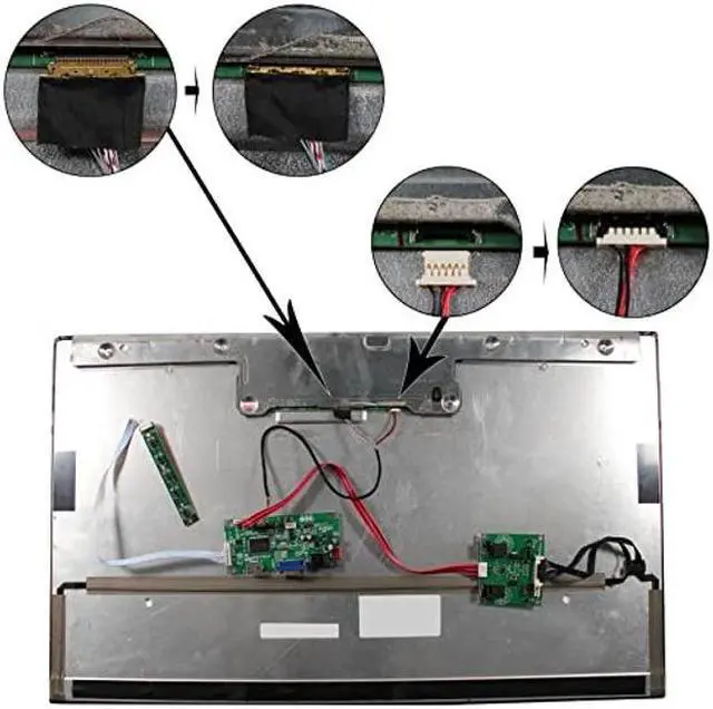 Alt view image 2 of 5 - VSDISPLAY VGA Controller Board eDP for 27" 2560x1440 2K LM270WQ1-SDE3 36 pin WLED LCD Screen