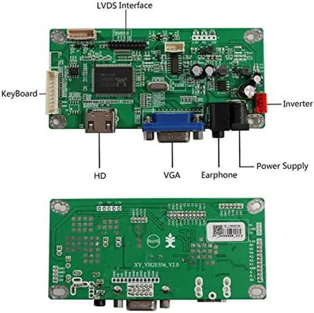 Alt view image 4 of 5 - VSDISPLAY VGA Controller Board eDP for 27" 2560x1440 2K LM270WQ1-SDE3 36 pin WLED LCD Screen