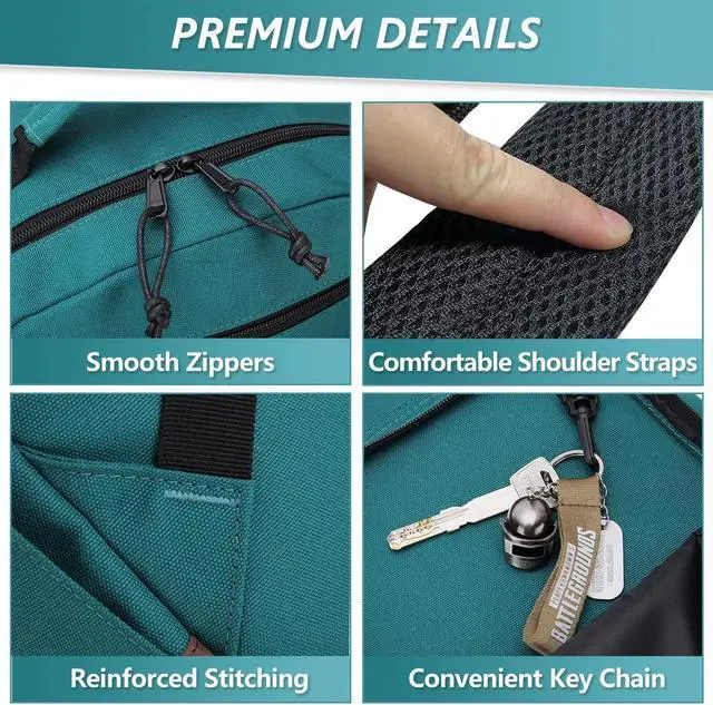 Alt view image 4 of 5 - Backpack for Men Women,Vonxury Water-resistant 15.6 Inch Laptop Bookbag for School Work Travel