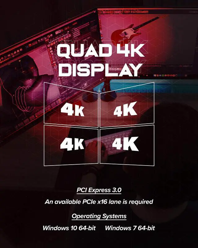 Alt view image 2 of 5 - VisionTek Radeon RX 560 4GB GDDR5 4M 4K Graphics Card, 4 Mini DisplayPort, 7.1 Surround Sound, PCI Express, Low-Profile GPU, ATX & SFF - 901278