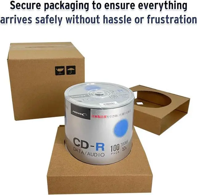 Alt view image 3 of 5 - HIDISC TY Series Blue CD-R 52X 700MB White Inkjet Hub Printable Recordable Media Disc - 100 Cake Box