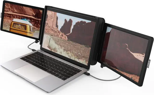 Main image of Xebec Tri-Screen 2 | Portable Attachable Monitor for Laptop | Full HD Plug & Play, Compatible with Mac, PC, 1920x1200 | Tri Screen for Laptop with Instant Setup