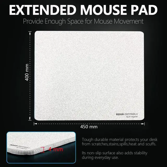 Alt view image 5 of 5 - X-Raypad Aqua Control 2 Gaming Mouse Pad, Ultra-High Precision Mouse Pad with Perfect Speed and Control Capability, Consistent X and Y Glide, Designed for Fps Players with Low DPI Requirements