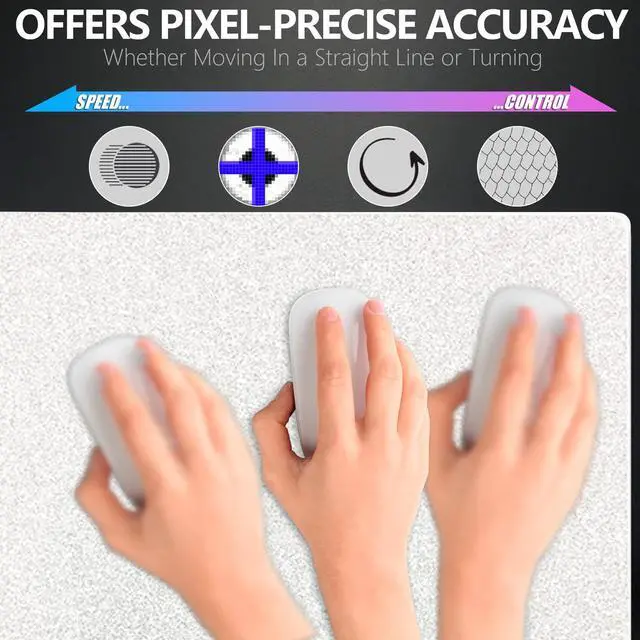 Alt view image 4 of 5 - X-Raypad Aqua Control 2 Gaming Mouse Pad, Ultra-High Precision Mouse Pad with Perfect Speed and Control Capability, Consistent X and Y Glide, Designed for Fps Players with Low DPI Requirements