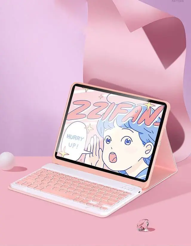 Alt view image 3 of 5 - GOOVEN Keyboard case for Fire HD 10 /Fire HD 10 Plus (11th Generation 2021 Released) Magnetic Detachable Bluetooth Wireless Keyboard Cover Ultra-Thin Slim Smart Color keycap (Black)