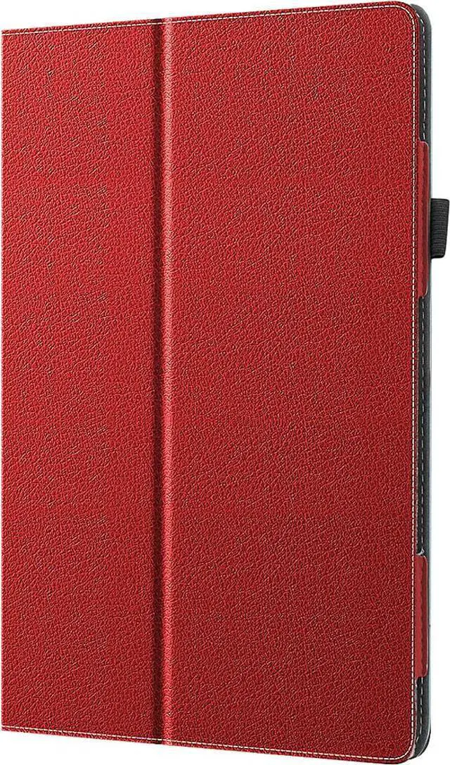 Alt view image 2 of 5 - SaharaCase Bi-Fold Folio Case for Apple iPad 10.2 Inch (9th Generation 2021) [Shockproof Bumper] Rugged Protection Antislip Leather Kickstand (Red)