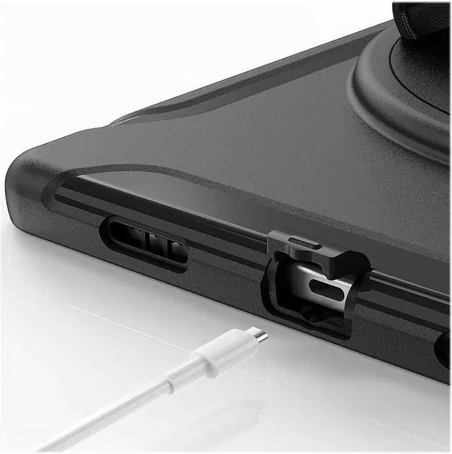 Alt view image 5 of 5 - SaharaCase Protection Hand Strap Series Case for Samsung Galaxy Tab A8 10.5 Inch (2021) [Shockproof Bumper] Rugged Protection Antislip Integrated Kickstand - Black