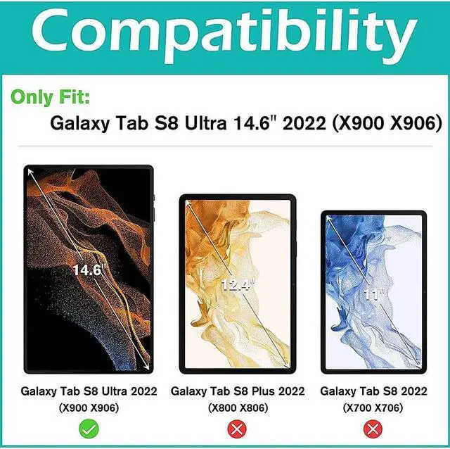 Alt view image 2 of 5 - SaharaCase - ZeroDamage Ultra Strong Tempered Glass Screen Protector for Samsung Galaxy Tab S8 Ultra (14.6 Inch) - Ultra Strong Anti Scratch/Fingerprint Bubble Free 9H Hardness - Clear