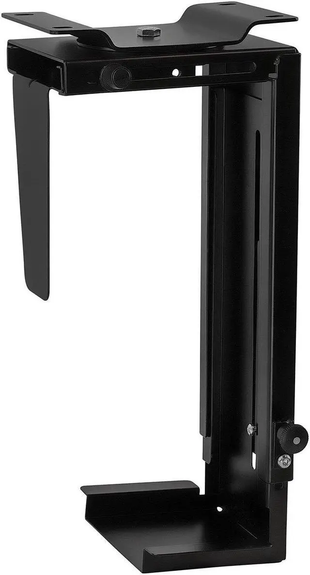 Main image of CPU Under Desk Mount Bracket - Computer Tower Wall and Under Counter Holder, 360 Degree Swivel Adjustable Height and Width Wall-Mountable