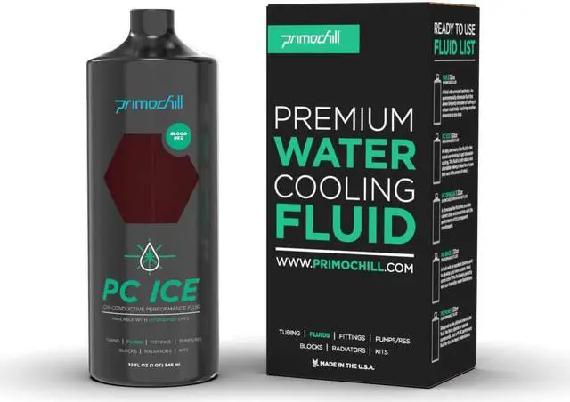 Alt view image 2 of 2 - PrimoChill Ice - Low-Conductive Computer Watercooling Fluid (32 oz.) - Blood Red
