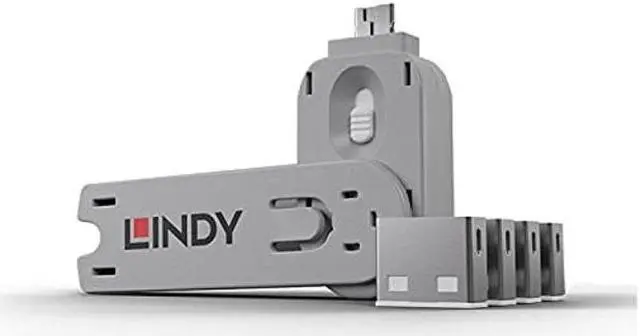 Alt view image 2 of 5 - Lindy USB Port Blocker - Pack of 4, White (40454)