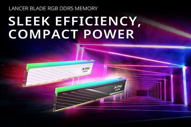 Alt view image 4 of 4 - XPG Lancer Blade RBG DDR5 6000MHz CL30 32GB (2x16GB) PC5-48000 RAM 288-Pins UDIMM Desktop Memory Kit Black Heatsink(AX5U6000C3016G-DTLABRBK)