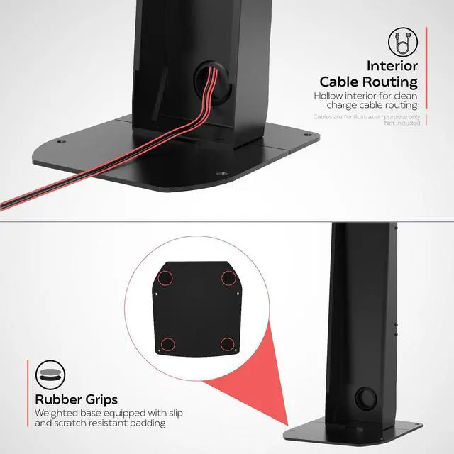 Alt view image 4 of 5 - Premium Monitor Floor Stand - CTA Premium Floor Stand for Monitors up 32" - Black - (ADD-PARAFSM)