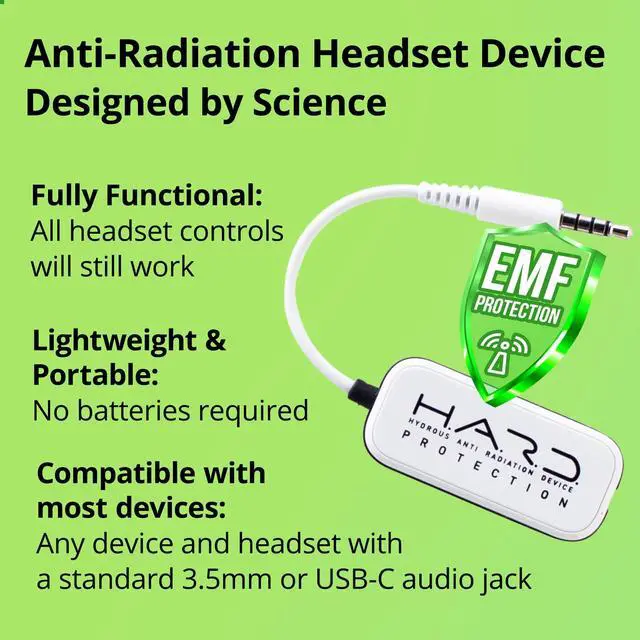 Alt view image 4 of 5 - Shield Your Body Headset Anti Radiation Device, EMF Blocker Wire Headphone Accessory, Functional Air Tube Alternative with Improved Audio Quality, Compatible with 5G Devices and 3.5mm Headphones